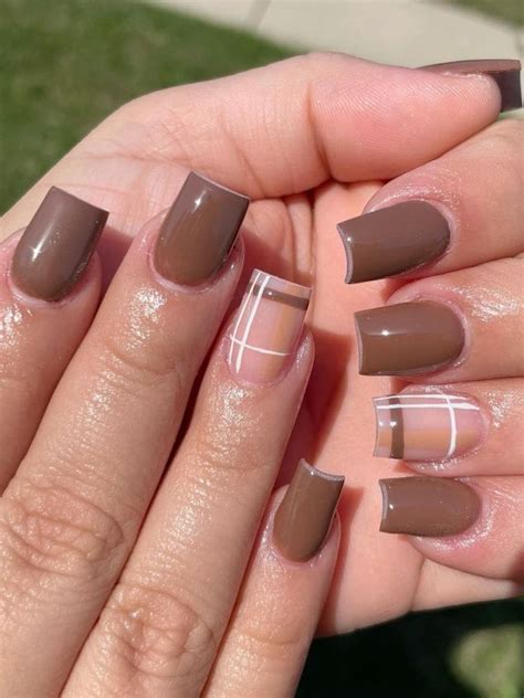 acrylic brown nails